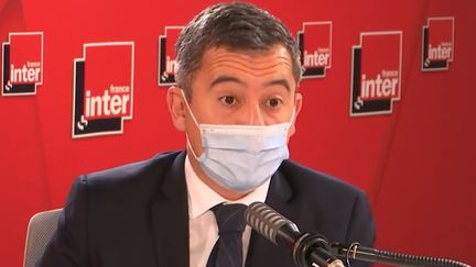 Gérald Darmanin, ministre de l'Intérieur, sur France Inter le 23 novembre 2021. (FRANCEINTER / RADIO FRANCE)