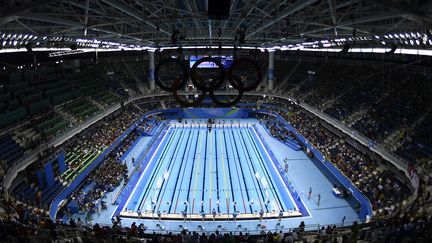 Le Stade aquatique de Rio théâtre du relais 4x100 m nage libre (GABRIEL BOUYS / AFP)