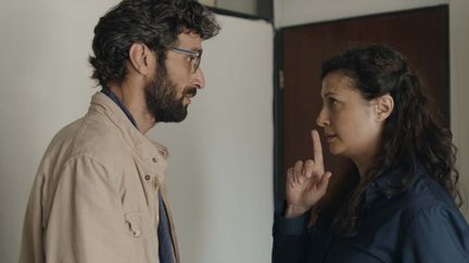 Ziad Bakri et&nbsp;Yumna Marwan dans "Le Traducteur" de&nbsp;Rana Kazkaz et Anas Khalaf (2021). (GEORGES FILMS)