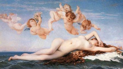 &quot;La Naissance de Vénus&quot; d&#039;Alexandre Cabanel (1863) revue et amincie par Anna Utopia Giordano.
 (annautopiagiordano.it)