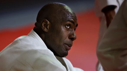 Teddy Riner lors d'un entrainement en Juin 2021.&nbsp; (THOMAS COEX / AFP)