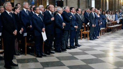 &nbsp; (De nombreuses personnalités politiques ont assisté à la messe en hommage au père Jacques Hamel © AFP/Benoît Tessier)