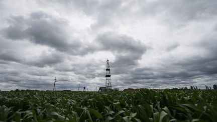 Un site d'exploration gazi&egrave;re, en Ukraine, pr&egrave;s du village de Kovalivka, le 27 juin 2014.&nbsp; (GLEB GARANICH / REUTERS )