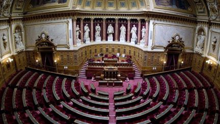 Les travées du Sénat au Palais du Luxembourg à Paris (AFP PHOTO JOEL SAGET)