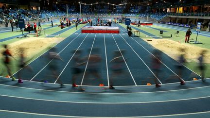 Vue du stade couvert de Lievin&nbsp;(Pas-de-Calais) en janvier 2018. Photo d'illustration. (MAXPPP)