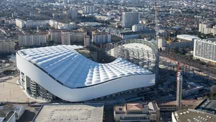 Vue aérienne du stade Vélodrome en mars 2014, toujours en travaux (CYRIL BECQUART / ONLY FRANCE)