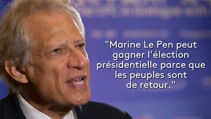 L'ancien Premier ministre Dominique de Villepin, sur franceinfo, le 9 novembre 2016. (AFP)