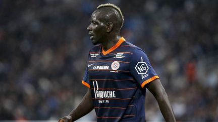 Mamadou Sakho lors du match entre Montpellier et l'Olympique de Marseille, en ligue 1, le 10 avril 2022. (JEAN CATUFFE / AFP)