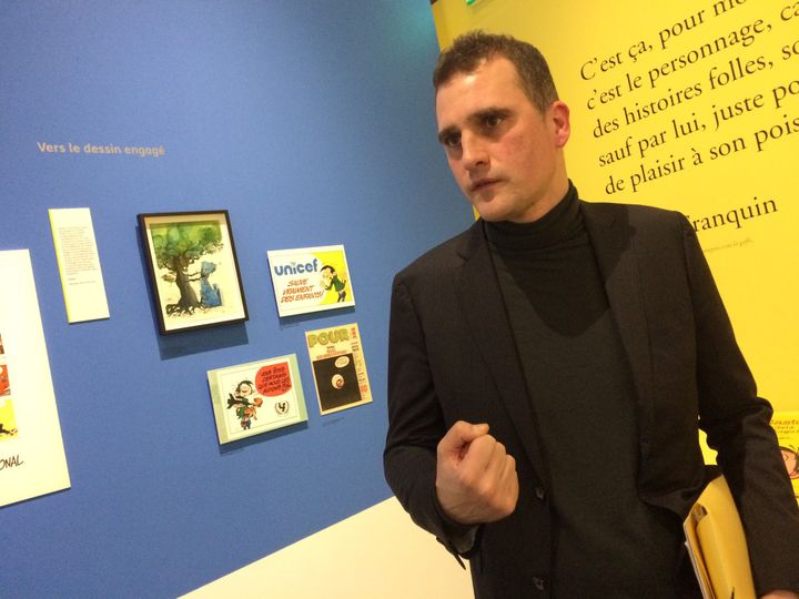 Jérôme Bessière, commissaire de l'exposition "Gaston, au delà de Lagaffe"
 (Laurence Houot / Culturebox)