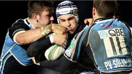 Les co-entraîneurs de Castres Laurent Travers et Laurent Labit