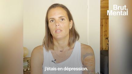 La nageuse et championne olympique Laure Manaudou, à la naissance de son troisième enfant, a vécu une dépression post-partum. Pour Brut., elle brise le tabou autour de cette maladie.&nbsp; (BRUT / FRANCEINFO)