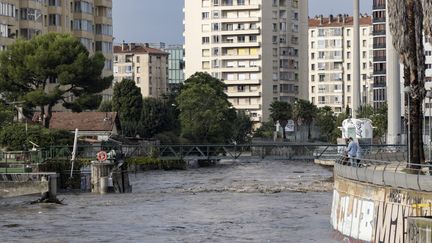 Intempéries à Marseille (Bouches-du-Rhône), le 4 octobre 2021. (TOMASELLI ANTOINE / MAXPPP)