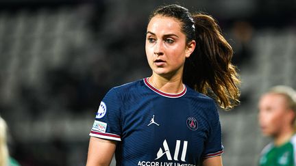 Sara Däbritz, lors d'un match de Ligue des champions entre Paris et Breidablik, le 16 décembre au stade Jean Bouin à Paris. (VICTOR JOLY / DPPI via AFP)