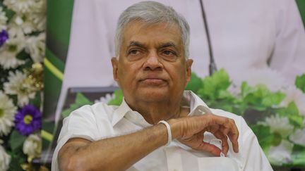 Ranil Wickremesinghe, le nouveauPremier ministre du Sri Lanka, le 27 juillet 2020 à Colombo (Sri Lanka). (MAXPPP)