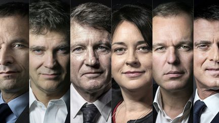 Les sept candidats de la primaire de la Belle Alliance Populaire (JOEL SAGET / AFP)