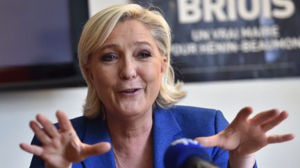 Marine Le Pen, à Hénin-Beaumont (Pas-de-Calais), le 19 mai 2017. (PHILIPPE HUGUEN / AFP)