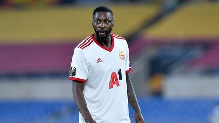 Younousse Sankharé sous le maillot du CSKA Sofia lors d'un match de Ligue Europa contre l'AS Roma, le 29 octobre 2020 (GIUSEPPE MAFFIA / NURPHOTO)