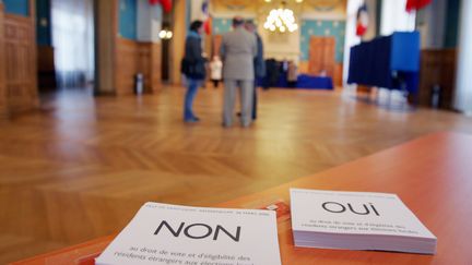 Lors d'un r&eacute;f&eacute;rendum symbolique sur le droit de vote des &eacute;trangers, en mars 2006 &agrave; Saint-Denis (Seine-Saint-Denis). (JOEL SAGET / AFP)