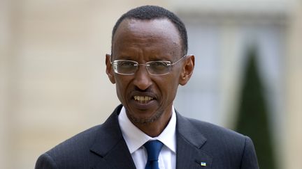 Le pr&eacute;sident rwandais Paul Kagame &agrave; l'Elys&eacute;e, le 12 septembre 2011. (FRED DUFOUR / AFP)