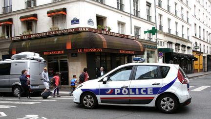 Le dimanche 13 mai 2018, au lendemain de l'attaque au couteau à Paris IIème.&nbsp; (MAXPPP)