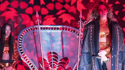 Beyoncé devant son trône au stade de France en concert le 21 juillet 2016
 (Daniela Vesco/AP/SIPA)