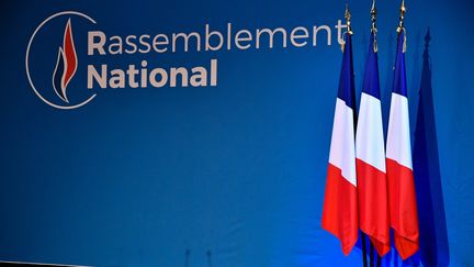 Logo du Rassemblement national (illustration). (JULIEN MATTIA / LE PICTORIUM / MAXPPP)