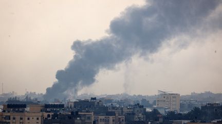 Des bombardements à Rafah, dans le sud de la bande de Gaza, le 29 janvier 2024. (AFP)