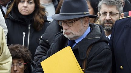 Ici le 19 mars 2015, Samuel Sandler (au premier plan), père et grand-père de trois victimes de Mohamed Merah (DOMINIQUE FAGET / AFP)