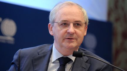 Fran&ccedil;ois P&eacute;rol, le pr&eacute;sident de la BPCE, le 25 juin 2013 &agrave; Paris. (ERIC PIERMONT / AFP)