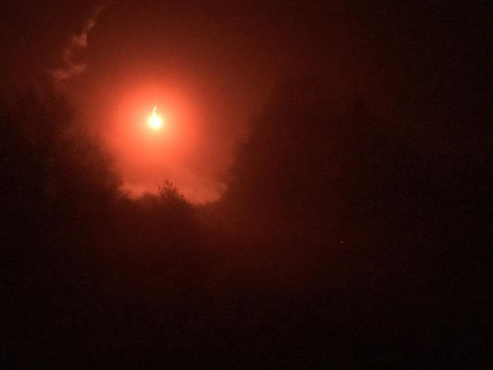 Nuage de gaz lacrymogène lors de l'expulsion d'occupants de la ZAD à Notre-Dame-des-Landes, lundi 7 avril. (GREGOIRE LECALOT / RADIO FRANCE)