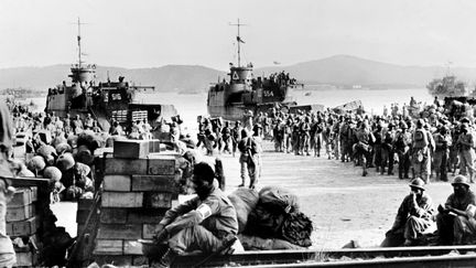 Les Alliés débarquent à Saint Tropez, dans le sud de la France, en août 1944. (AFP)