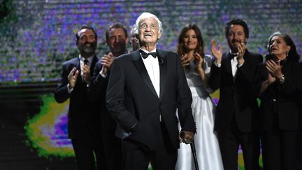 Jean-Paul Belmondo à la cérémonie des Cesar le 24 février 2017 salle Pleyel (BERTRAND GUAY / AFP)