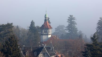 Un mélange de particules fines et de brouillard a recouvert Mulhouse, lundi 13 février. (DAREK SZUSTER / MAXPPP)