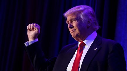 Donald Trump, président élu des Etats-Unis, le 9 novembre 2016 à New York (Etats-Unis). (SAUL LOEB / AFP)