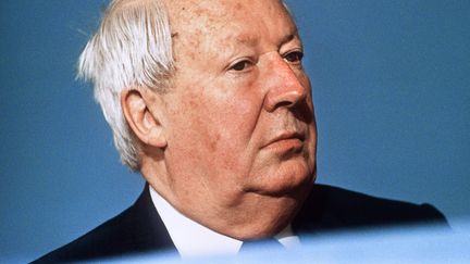 L'ancien Premier ministre britannique&nbsp;Edward Heath, photographi&eacute; le 12 octobre 1989 &agrave; Salisbury (Royaume-Uni). (JOHNNY EGGIT / AFP FILES)