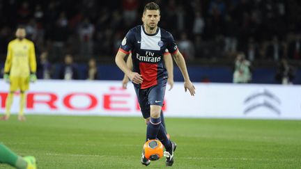 Le milieu de terrain du PSG Thiago Motta, le 16 mars 2014 au Parc des Princes.&nbsp; (JEAN MARIE HERVIO / DPPI MEDIA / AFP )