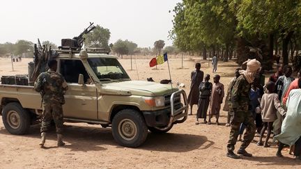 Soldats tchadiens à 25 km de N'Djamena, le 3 janvier 2020, à leur retour d'une mission de trois mois contre les jihadistes de Boko Haram au Nigeria voisin.&nbsp; (AFP)