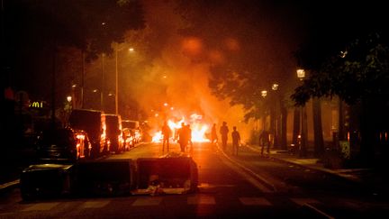 Des heurts après la mort de Nahel, à Paris, le 28 juin 2023. (GERARD CAMBON / LE PICTORIUM / MAXPPP)