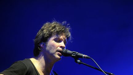 Le groupe Detroit avec Bertrand Cantat au festival de Ruoms en Ardèche. (ALEXIS BETHUNE / MAXPPP)