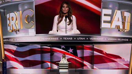 Melania Trump, épouse de Donald Trump, candidat à la Maison Blanche, le 18 juillet 2016 à Cleveland (Etats-Unis). (SAMUEL CORUM / ANADOLU AGENCY / AFP)