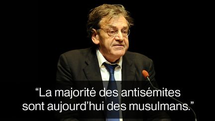 Le philosophe Alain Finkielkraut est arriv&eacute; ex-aequo avec Caroline Fourest dans la cat&eacute;gorie "Ils ont bien le droit de fantasmer", pour cette phrase prononc&eacute;e sur Arte le 30 septembre 2014. ( AFP )