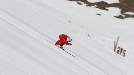 Le Français Simon Billy lors du championnat du monde de ski de vitesse, le 22 mars 2019. (CAMOIN ERIC / MAXPPP)