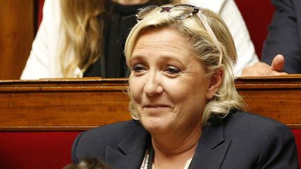 Marine Le Pen à l'Assemblée nationale le 28 juin 2017, à Paris. (GEOFFROY VAN DER HASSELT / AFP)