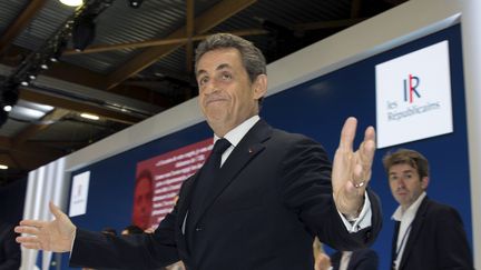 Nicolas Sarkozy, pr&eacute;sident des R&eacute;publicains, arrive au congr&egrave;s fondateur du mouvement, samedi 30 mai 2015, &agrave; Paris.&nbsp; (PHILIPPE WOJAZER / REUTERS )