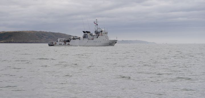 &nbsp; (Le Styx, navire des plongeurs démineurs de la Marine nationale à Brest © Marine nationale)