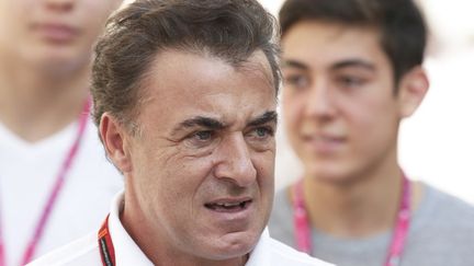 Jean Alesi lors du Grand Prix d'Abu Dhabi, en novembre 2015. (JEAN MICHEL LE MEUR / DPPI via AFP)