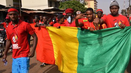 A Conakry, d'importantes manifestations ont eu lieu le 6 janvier 2020 contre l'intention prêtée au président Alpha Condé de briguer un troisième mandat. (CELLOU BINANI / AFP)