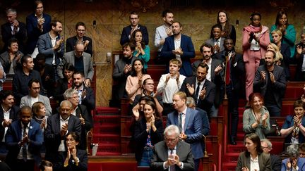 Des députés de la Nupes à l'Assemblée nationale le 23 octobre 2022. (JULIEN DE ROSA / AFP)