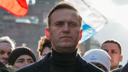 Alexei Navalny lors d'un rassemblement à Moscou, le 29 février 2020. (SHAMIL ZHUMATOV / REUTERS)