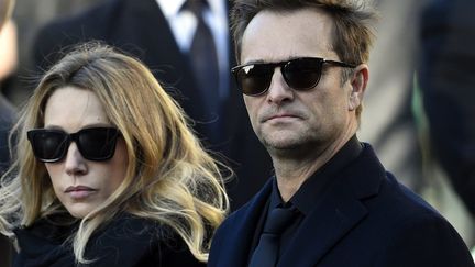 Laura Smet et David Hallyday le 9 décembre 2017, lors des obsèques de Johnny Hallyday.
 (Alexandre Marchi / PHOTOPQR/L&#039;EST REPUBLICAIN/MAXPPP)